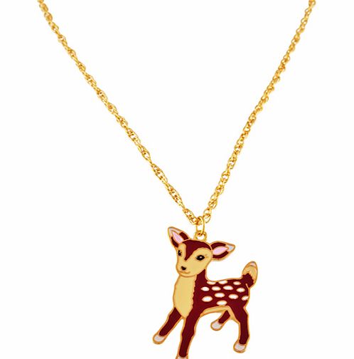 Ladies Enamel Bambi Necklace from AnnaLou of