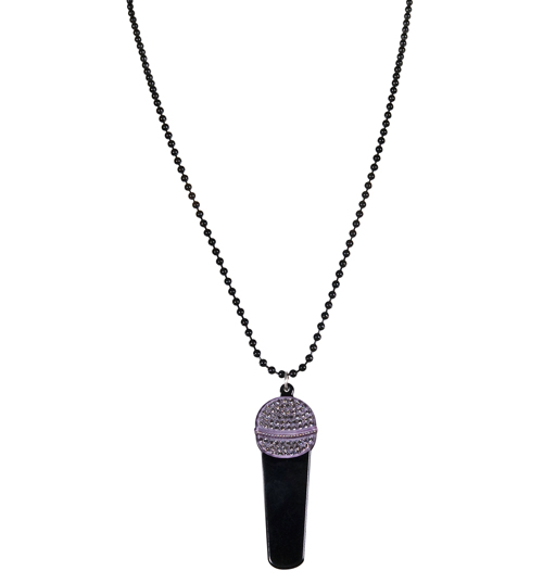 Ladies Retro Microphone Neclace from Anna Lou of