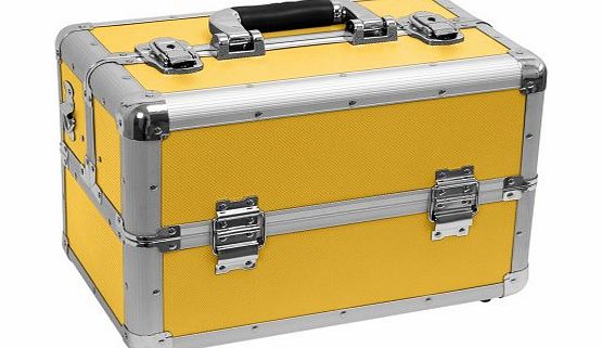 ANNDORA Tool box aluminium Beauty Makeup Therapist Artist Cosmetics Case Box Big - yellow - 201512