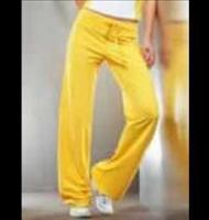 : Medium Waist Baggy Pants - Large-Yellow