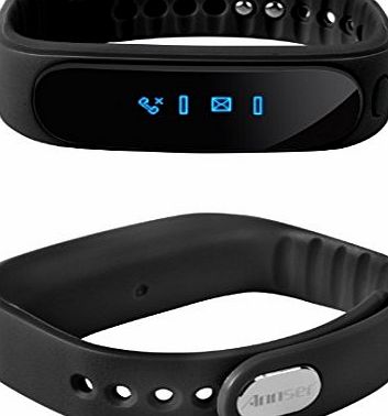 Bracelet,Annser E02 Bluetooth 4.0 Sync Healthy Smart Healthy Bracelet Watch Wristband Sport Gym Fitness Tracker Stopwatch Passometer WristWatch Phone Mate Supports Android 4.3 or Above Android Smartp