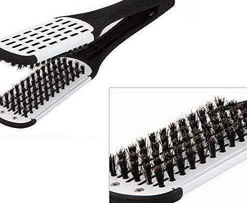 Anself Hair Straightener Professional Hairdressing Tool Hair Straightening Clamp Duplex Brush