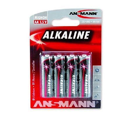 Ansmann 5015563 - Black/Grey - Alkaline Battery - 4 Pack