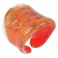 Marea - Orange and Gold Murano Glass Ring