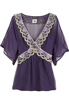 Antik Batik Ozzy embroidered top