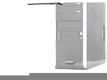 Supercase PC-312B Black/ silver midi 350W air duct audio USB ATX