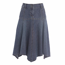 Pale blue denim skirt