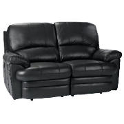 apollo Leather Recliner Sofa, Black