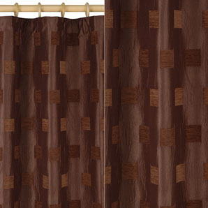 Apollo Pencil Pleat Curtains- Chocolate- W228 x Drop 228cm