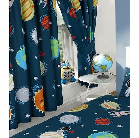 Apollo Space Solar System Lined Curtains