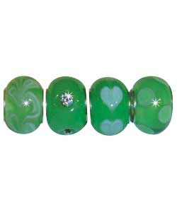 APPLE Glass Beads - Set of 4
