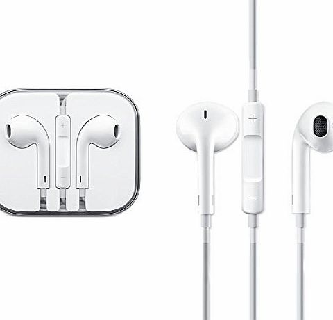 Apple Headphone with Microphone and Remote for iPhone 5/5C/5S/4/4S/iPod Touch/Nano/iPad - Non-Retail Packaging - White