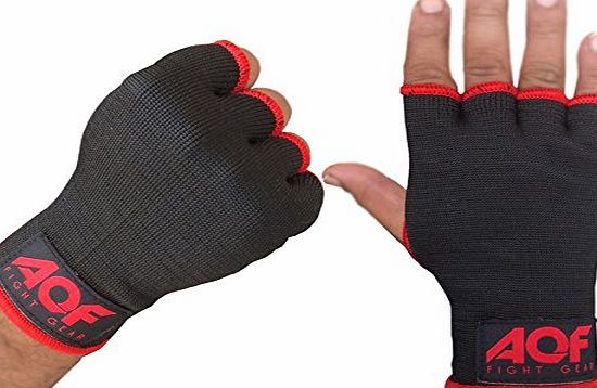 AQF Boxing Fist Hand Inner Gloves Bandages Wraps MMA Muay Thai Punch Bag Kick BLack-Size Small, Medium, Large, X-Large (Small)