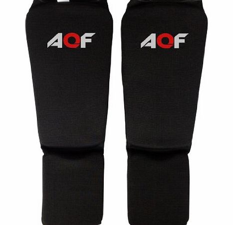 AQF Shin Instep Pad Kick Boxing Protected Foot Guard UFC MMA Muay Thai (Medium)