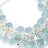 Aqua glass briolette bracelet