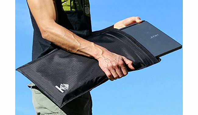 Aqua Quest Waterproof Laptop Macbook Pro Air PC Case with Padded Sleeve - 13`` Computer Dry Bag - Black Model
