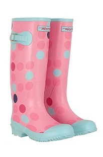 Aqua Spotty Tayberry Ladies Wellington Boot