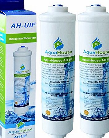 AquaHouse 2x AquaHouse AH-UIF Universal Fridge Water Filter fits Samsung LG Daewoo Rangemaster Beko Haier etc Fridge Freezer