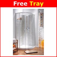 AQUALUX Quadrant Shower Enclosure and Tray White 1850 x 900mm
