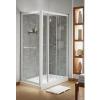 AQUALUX Sliding Shower Door White 1200mm