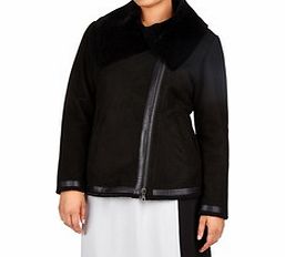 Aquascutum Black shearling leather jacket