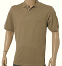 Aquascutum Mens Aquascutum Dark Beige Cotton Polo Shirt