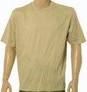 Aquascutum Mens Aquascutum Stone Cotton T-Shirt with Light Green House Check