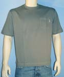 Mens Grey with Yellow Piping Cotton T-Shirt