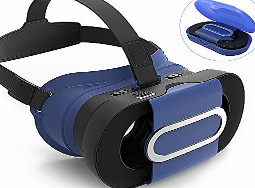 Archeer 3D VR Headset, ARCHEER Foldable Virtual Reality 3D Glasses Lightweight Portable Video Movie Game VR Box with Protective Case Compatible for iPhone 7/6s Samsung and Other 4``-6`` Inch Smartphones
