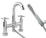 Architeckt Axial Deck Mounted Bath Shower Mixer Tap and Kit