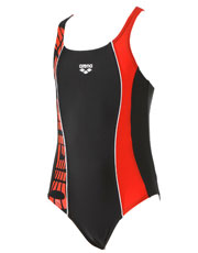 Arena Girls Mouce Swimsuit - Black and Red