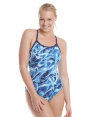 Arena Madang Swimsuit - Navy and Turquoise