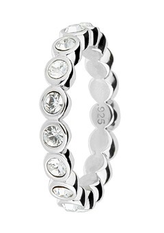 Silver Cubic Zirconia Eternity Ring