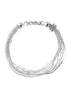 Silver Cubic Zirconia Roller Bracelet