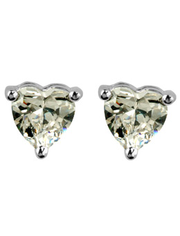Silver Heart Stud Earrings 37230620