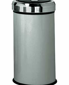 Argos 30 Litre Matt Black Press Top Bin - Silver