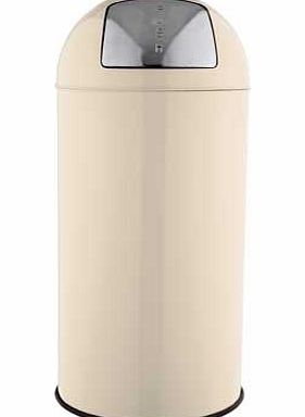 Argos 30L Cream Round Push Top Bin