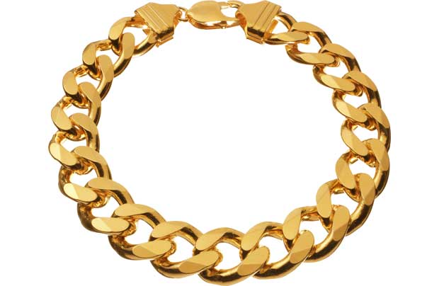 9ct Gold Plated Silver 2oz Solid Curb Bracelet