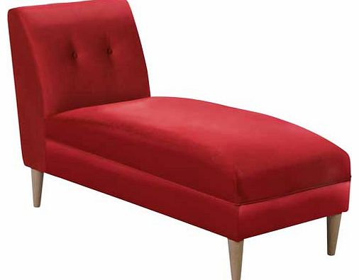 Argos Chaise Leather Effect Sofa - Red
