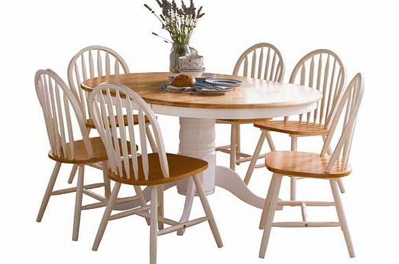 Argos Kentucky Two Tone Extendable Dining Table and 6