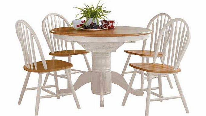 Argos Kentucky Two Tone Fixed Top Dining Table and 4