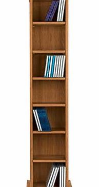 Maine DVD and CD Media Storage Tower - Oak Effect