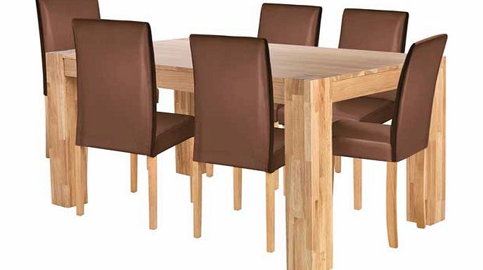 Argos Marlow Dining Table and 6 Midback Chocolate Chairs