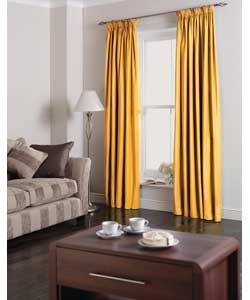 Premium Gold Chenille Lined Curtains 66 x 54 Inch