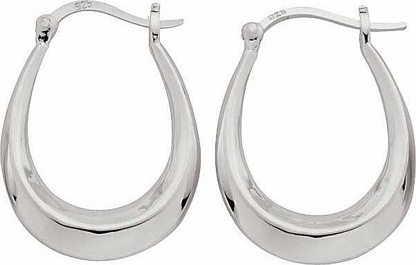 Argos Sterling Silver Polished Oval Creole Earrings