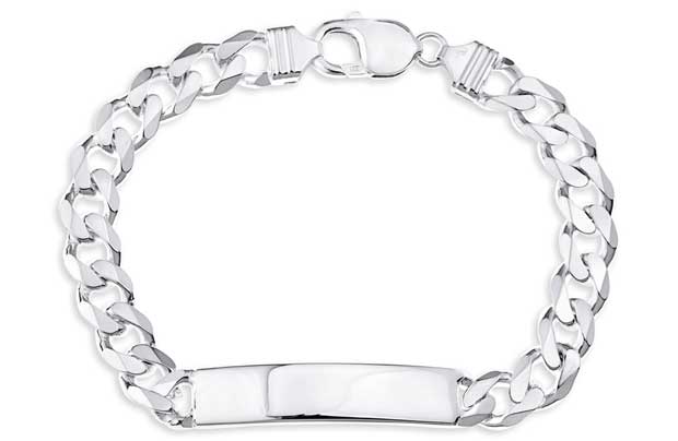 Argos Sterling Silver Solid Identity Bracelet