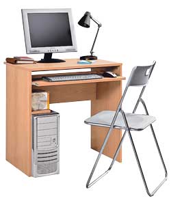Beech Effect Computer Desk and