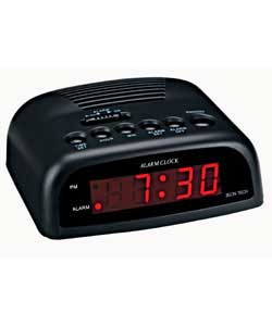 Black LED Alarm Clock