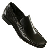 Black Leather Loafer Shoes