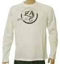 Cream Long Sleeve T-Shirt with Grey Logo